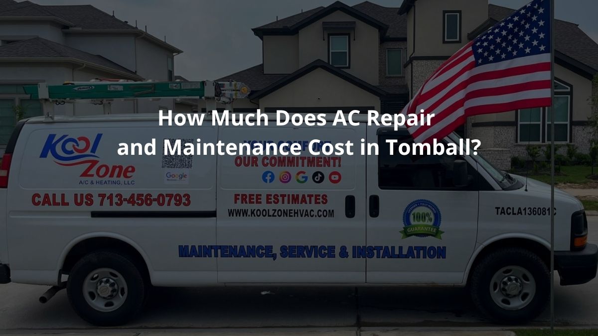 A Tomball home on a hot Texas summer day with a residential AC unit - representing the importance of reliable air conditioning repair and maintenance services in the Tomball area.